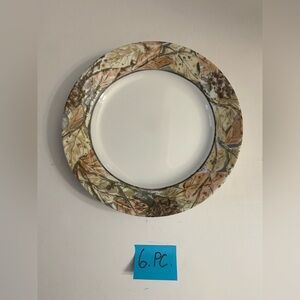 Set of 6 CORELLE BY CORNING 8.5" LUNCHEON PLATES "WOODLAND LEAVES"